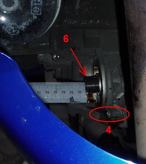 Measuring length of oil filter boss - CBF1000A